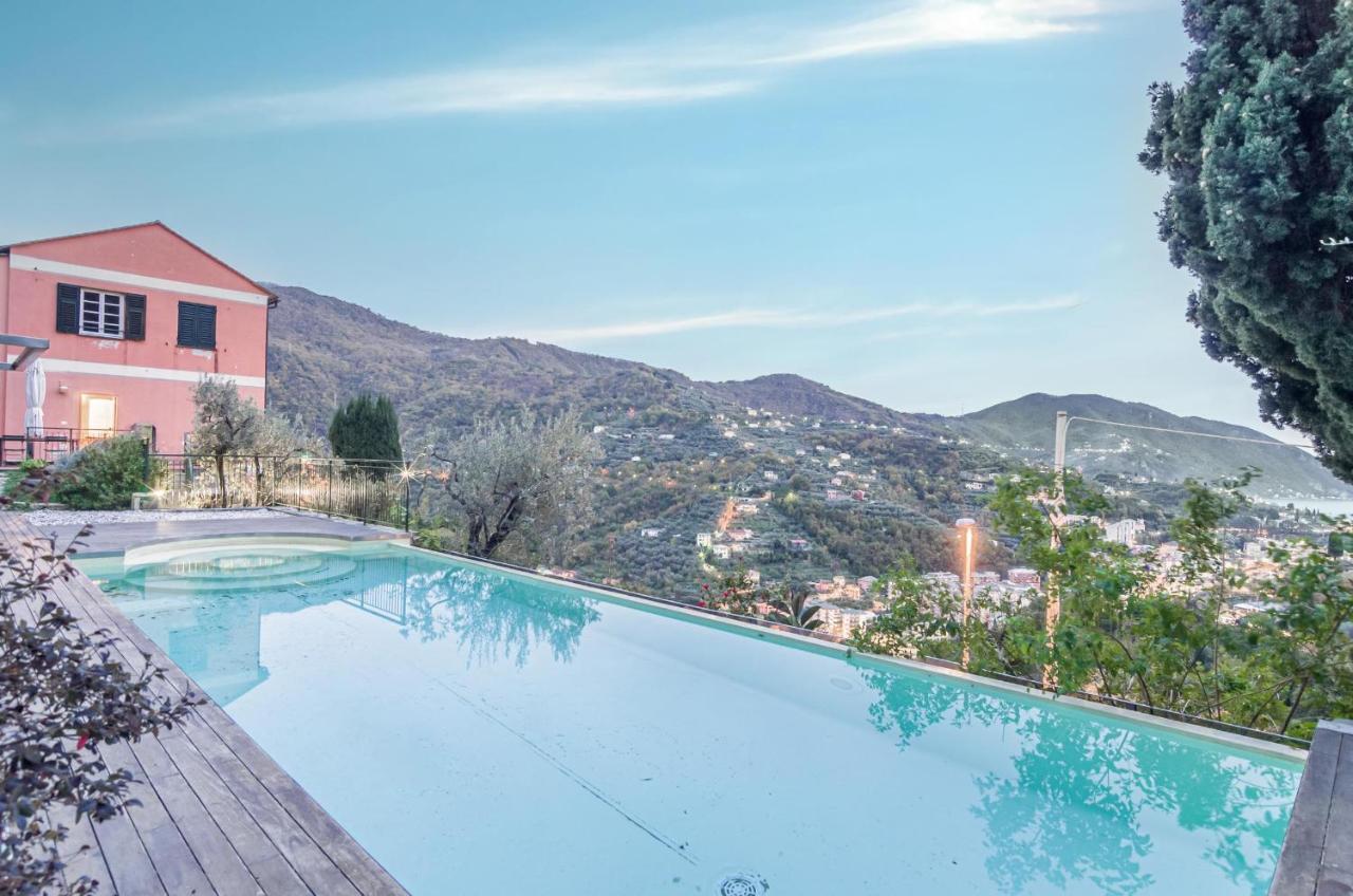 Recco Apartment With View And Pool Eksteriør bilde